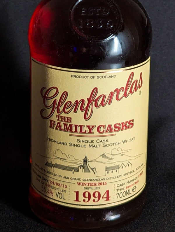 Glenfarclas Family Cask 1994 Cask 2357 Winter 2015 Release ABV 55.4%