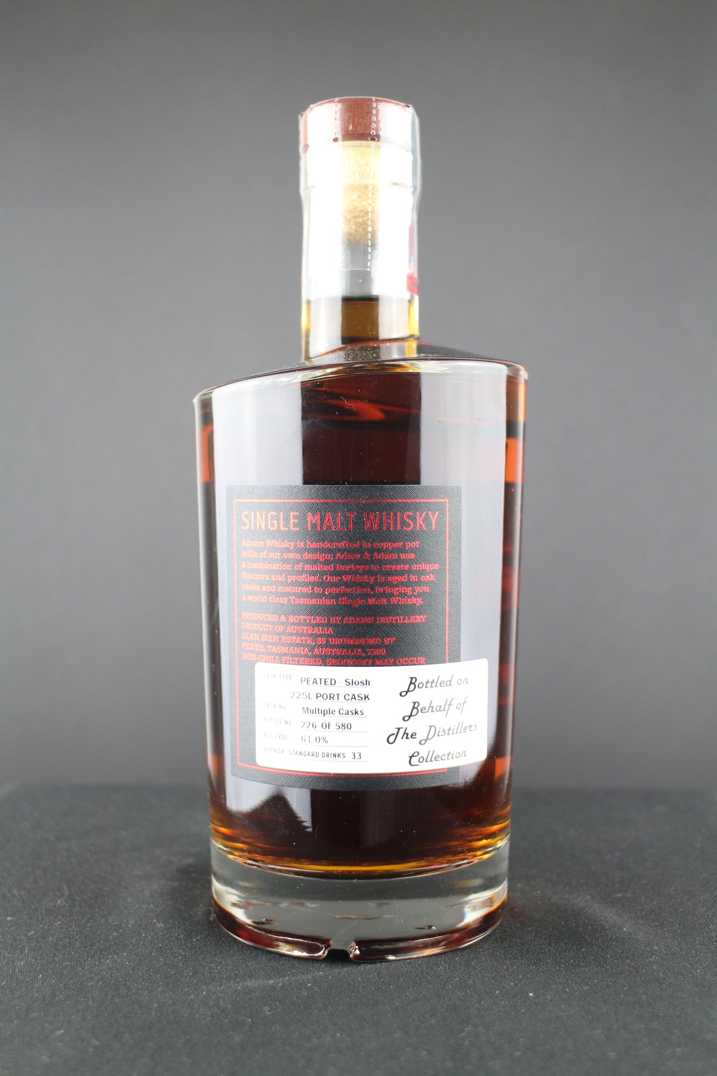 Adams Single Malt Cask Strength Port finish ABV61%