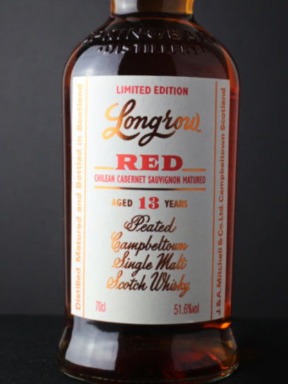 Longrow RED Limited Edition 13 Year Old Chilean Cabernet Sauvignon Matured