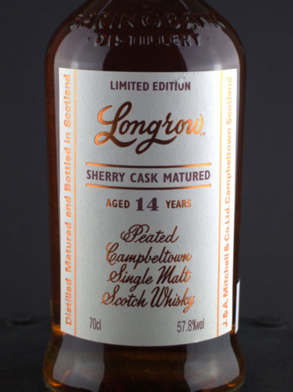 Longrow Sherry Cask Matured 14 Year Old Cask Strength Single Malt Scotch Whisky