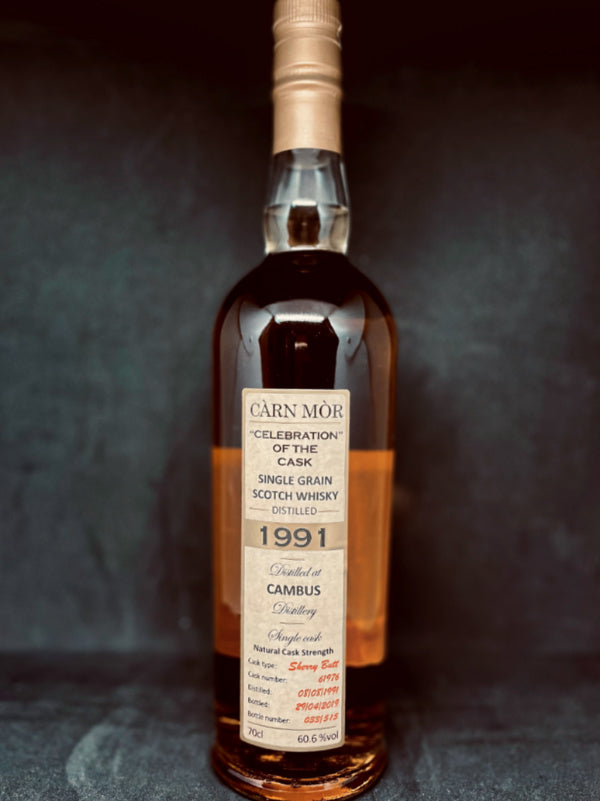 Carn Mor Celebration of the Cask: Cambus 1991 Single Grain Scotch Whisky ABV 60.6%