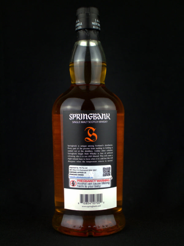 Springbank 10 Year Old Single Malt Scotch Whisky